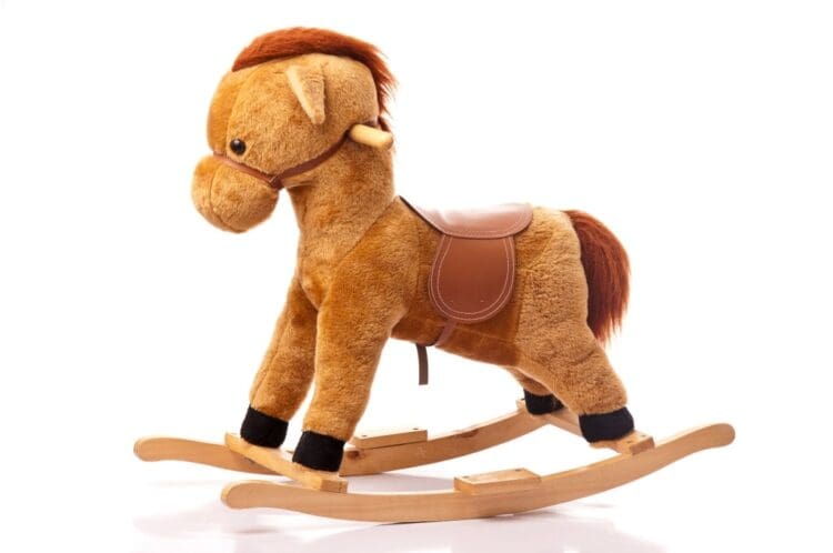Rocking Horse Isolated on White Background - Toddler Toys Rocking Horse