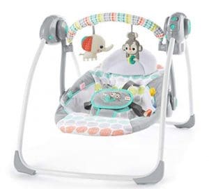 Bright-w - Toddler Toys Bright Starts Whimsical Wild Portable Compact Automatic Swing with Melodies