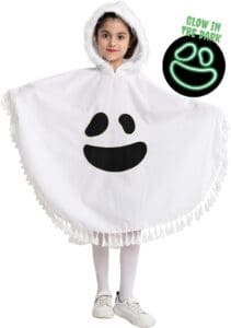 White Ghost Costume Halloween Party Glow in the Dark - Toddler Toys