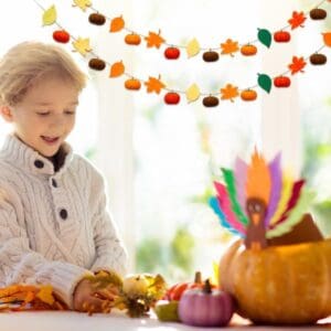 Pumpkin Garland Maple Leaves - Toddler Toys Pumpkin Garland Maple Leaves