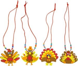 Thanksgiving Turkey Necklaces - Toddler Toys Thanksgiving Turkey Necklaces