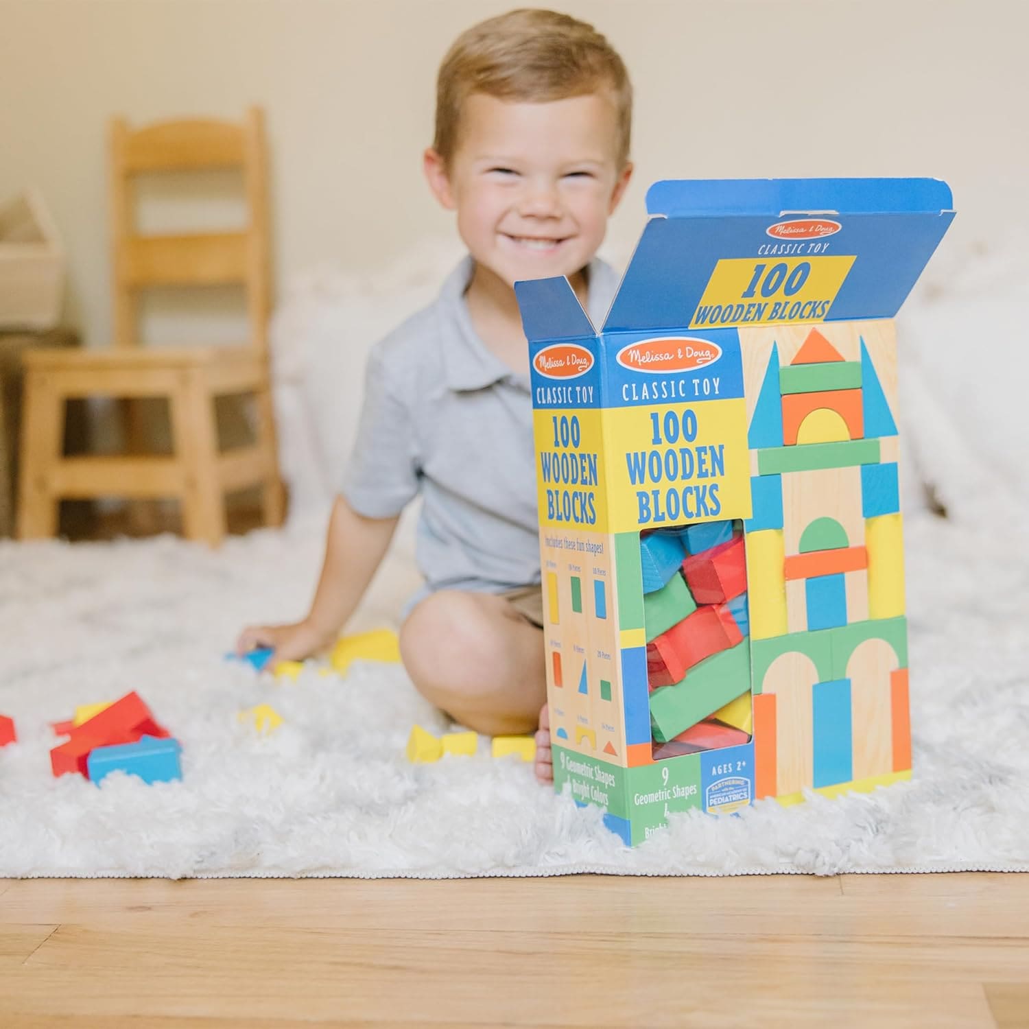 Boy With Wooden Blocks - Toddler Toys Boy With Wooden Blocks