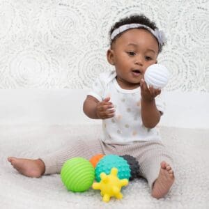 Toddler Playing With Infantino Textured Balls - Toddler Toys Toddler Playing With Infantino Textured Balls
