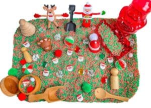 Christmas Sensory Bin - Toddler Toys Christmas Sensory Bin