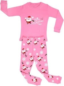 Elowel Little Girls Christmas Santa 2 Piece Pajama Set - Toddler Toys Elowel Little Girls Christmas Santa 2 Piece Pajama Set
