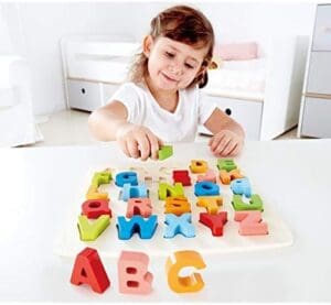 Hape Alphabet Blocks Learning Puzzle - Toddler Toys Hape Alphabet Blocks Learning Puzzle