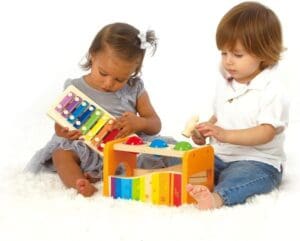 Hape Pound Tap Bench with Slide Out Xylophone - Toddler Toys Hape Pound Tap Bench with Slide Out Xylophone