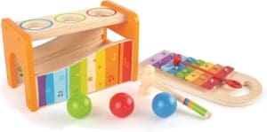 Hape Pound Tap Bench with Slide Out Xylophone
