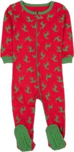 Leveret Kids Green Reindeer Baby Boys Girls Footed Pajamas - Toddler Toys Leveret Kids Green Reindeer Baby Boys Girls Footed Pajamas