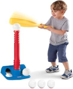 a boy playLittle Tikes T-Ball Set - Toddler Toys a boy playLittle Tikes T-Ball Set