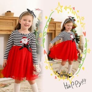 MAMAMI 2PCS Toddler Baby Girl Christmas Dress - Toddler Toys MAMAMI 2PCS Toddler Baby Girl Christmas Dress