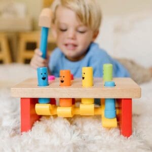 Melissa Doug Deluxe Pounding Bench Wooden Toy With Mallet - Toddler Toys Melissa Doug Deluxe Pounding Bench Wooden Toy With Mallet