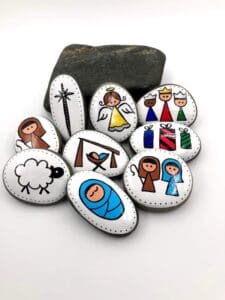 Nativity Christmas Story Stones - Toddler Toys Nativity Christmas Story Stones