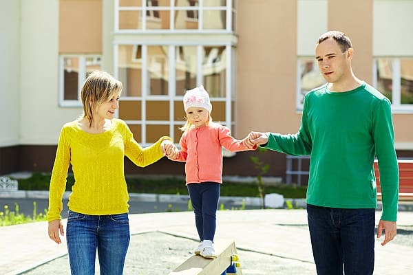 Outdoor Play Child With Parents At Playground - Toddler Toys Outdoor Play Child With Parents At Playground