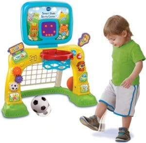 VTech Smart Shots Sports Center and a boy - Toddler Toys VTech Smart Shots Sports Center and a boy