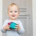 Boy Playing Soft Building Blocks