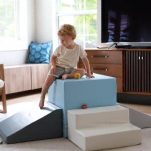 Foamnasium Gymnasium Indoor Foam Playset and a kid - Toddler Toys Foamnasium Gymnasium Indoor Foam Playset and a kid