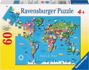 Ravensburger World Map Jigsaw Puzzle for Kids
