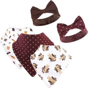Baby Cotton Bib and Headband or Caps Set - Toddler Toys Baby Cotton Bib and Headband or Caps Set